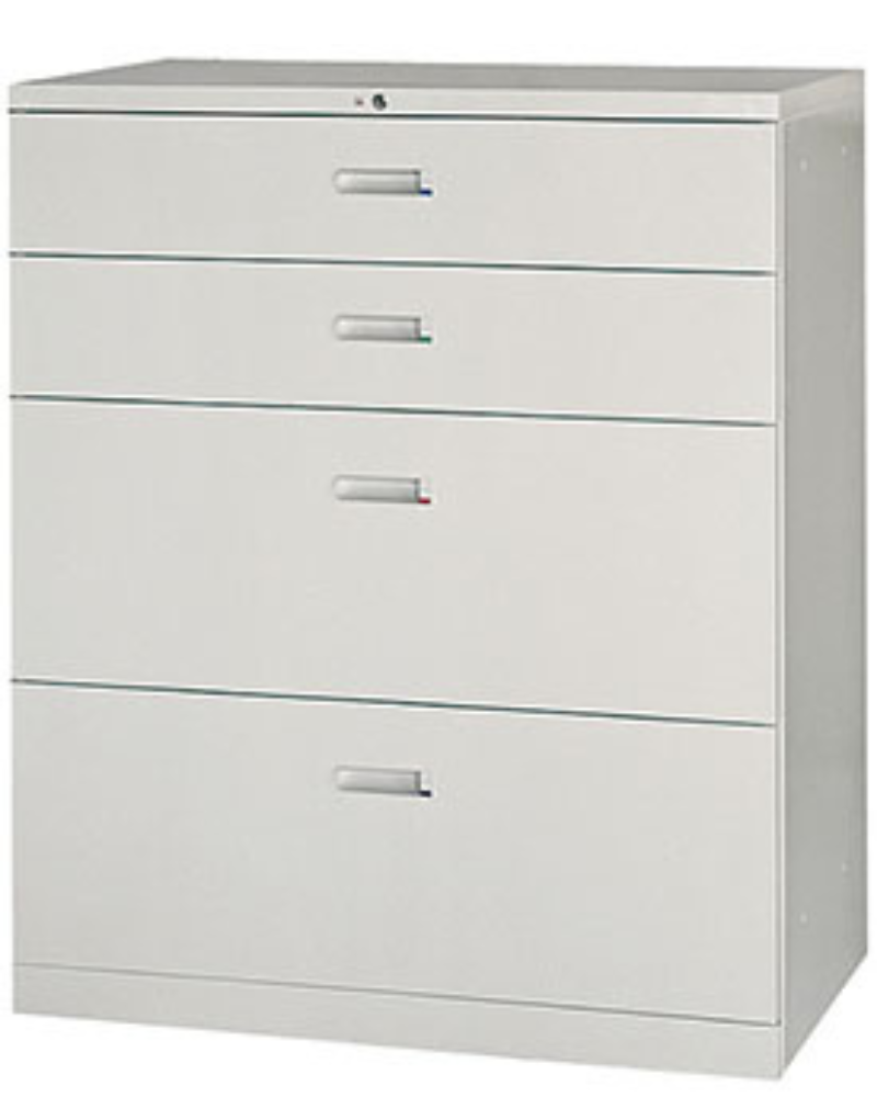 3-25兩小兩大抽屜式鋼製公文櫃