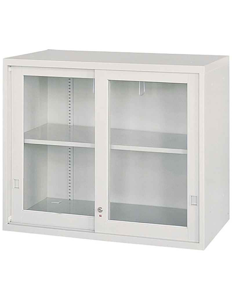 3-17玻璃加框拉門上置式鋼製公文櫃